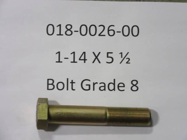 1-14 X 5 1/2 BOLT GR 8 ZC YELLOW