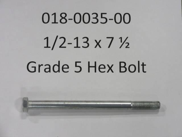 1/2-13 x 7 1/2 Grade 5 Hex Bolt