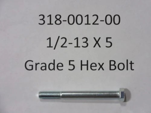 1/2-13 x 5 Gr5 Hex Bolt