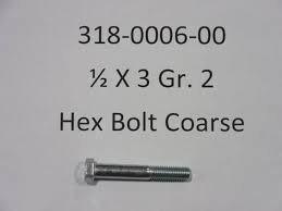 1/2x3.25 Gr2 Hex Bolt-Coarse