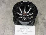 12" Black Aluminum Wheel w/ Decal