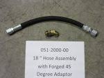 18" Hose Assy w/forged 45 Degr