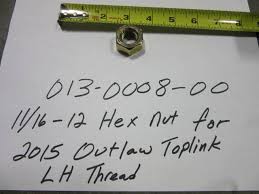 11/16-12 Lefthand Hex Nut-Topl