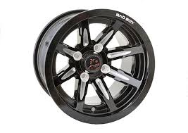 12" Black Aluminum Wheel w/ Decal